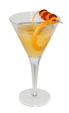 Abbey Cocktail - The Abbey Cocktail is made from Gin, Lillet, orange juice and orange bitters, and served in a cocktail glass.