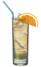 American Dream - The American Dream drink is made from bourbon, Sourz Apple and lemon-lime soda, and served in a highball glass.