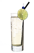 Apple Roses - The Apple Roses drink is made from vodka, cognac, Sourz Apple, Roses Lime, lemon-lime soda and ginger ale, and served in a highball glass.