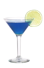Woman Warrior - The Woman Warrior cocktail is made from vodka, blue curacao and fresh lime juice, and served in a cocktail glass.