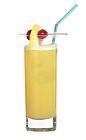 The Amsterdam drink is made from gin, triple sec and orange juice, and served in a highball glass.