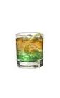 The Apple Jim drink is made from bourbon (aka Jim Beam) and Sourz Apple, and served in an old-fashioned glass.