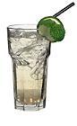 The Green Apple drink is made from lime vodka, Sourz Apple and lemon-lime soda, and served in a highball glass.