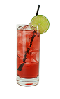 The Cape Codder drink is made from vodka, cranberry juice and a lime slice, and served in a highball glass.