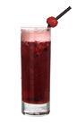 The Big Appleberry drink is made from cognac, red currant berries, green seedless grapes, blackberries, syrup and apple juice, and served in a highball glass.