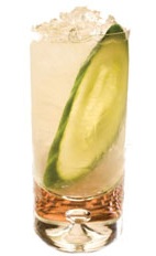 Amazonia - The Amazonia drink is made from Leblon Cachaça, white cranberry juice, elderflower liqueur, lime juice and champagne, and served in a highball glass.