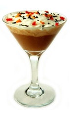Angostura Shortcake - The Angostura Shortcake cocktail is made from cognac, Irish cream, Kahlua, heavy cream and Angostura bitters, and served in a chilled cocktail glass.
