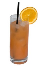 Bermuda Bouquet - The Bermuda Bouquet drink is made from Gin, Apricot Brandy, fresh lemon juice, fresh orange juice, bar sugar, grenadine and Cointreau, and served in a chilled highball glass.