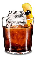 Lemon Black Russian - The Lemon Black Russian drink is a modern variation of the classic Black Russian drink, made from Kahlua coffee liqueur, vodka and lemon, and served in an old-fashioned glass.