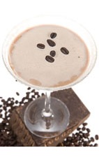 Cafe Mocha - The Cafe Mocha cocktail is made from Leblon Cachaca, Kahlua, espresso, half & half and chocolate syrup, and served in a sugar-rimmed cocktail glass.
