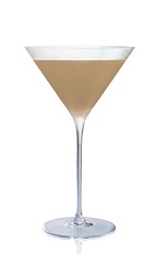 Caramel Pretzel - The Caramel Pretzel cocktail is made from Stoli Salted Karamel Vodka and Frangelico, and served in a chilled cocktail glass.