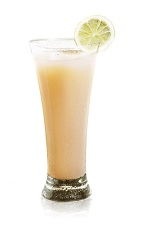 Caribbean - The Caribbean drink is made from Cointreau, rum and banana nectar, and served in a highball glass.