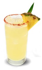 Chili Pinarita - The Chili Pinarita drink is made from Jose Cuervo silver tequila, pineapple juice, limejuice and simple syrup, and served in a highball glass.