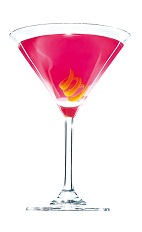 Picture of Cointreaupolitan. The Cointreaupolitan cocktail is made from Cointreau, cranberry juice and lemon juice, and served in a chilled cocktail glass.