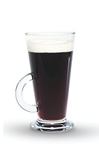Cranberry Coffee - The Cranberry Coffee drink is made from Finlandia Cranberry vodka, hot coffee and sugar, and served in an Irish coffee glass.