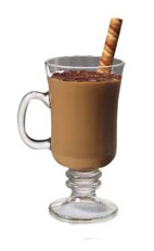 Dark Continent - The Dark Continent drink is made from Amarula cream liqueur and hot coffee, and served in an Irish coffee glass.