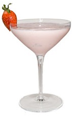 Desert Rose Cocktail - The Desert Rose cocktail is made by blending Tequila Rose, Baileys Irish cream and grenadine, and served in a chilled cocktail glass.