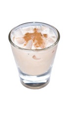 Fire Pumpkin Shot - The Fire Pumpkin shot is made from pumpkin pie cream liqueur, sambuca and cinnamon, and served in a shot glass.