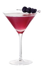 French Martini - The French Martini cocktail is made from Chambord raspberry liqueur, Chambord flavored vodka and pineapple juice, and served in a chilled cocktail glass.