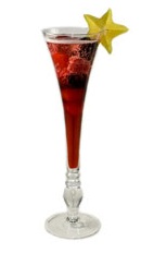 Glamour Cocktail - The Glamour cocktail is made from champagne, pomegranate liqueur and berries, and served in a chilled champagne flute.