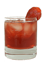 Inga from Sweden - The Inga from Sweden drink is made form Xante Cognac, Campari, strawberries, cranberry juice, sugar syrup and lime juice, and served in an old-fashioned glass.
