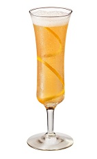 La Royale - The La Royale drink is made from Chambord vodka, cognac, cinnamon, lemon juice, orange marmalade and champagne, and served in a chilled champagne flute.