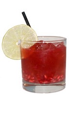 Maltese Spa - The Maltese Spa drink is made from VeeV Acai Spirit, whole pomegranate fruit and lime juice, and served in an old-fashioned glass.
