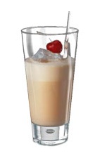 Rula - The Rula drink is made from Amarula cream liqueur, cherry liqueur and half-and-half, and served in a collins glass.