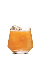 Karamel Snap - The Karamel Snap drink is  made from Stoli Salted Karamel Vodka, ginger liqueur and orange marmalade, and served in an old-afshioned glass.