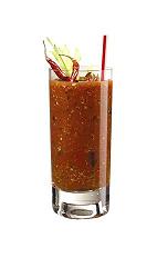 Balsamic Bloody Mary - The Skyy Balsamic Bloody Mary drink is made from SKYY Vodka, tomato juice, balsamic vinegar, horseradish, lemon and lime juice, Frank's Redhot, Worcestershier sauce and seasonings, and served in a highball glass.