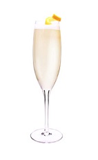 Sparkling Superfruit - The Sparkling Superfruit drink is made from VeeV acai spirit, lemon juice, simple syrup and champagne, and served in a chilled champagne flute.