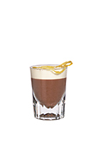 Cointreau Choc Shot - The Cointreau Choc Shot is made from Cointreau, hot cocoa and whipped cream, and served in a shot glass.