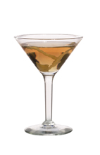 Corkscrew - The Corkscrew cocktail is made from white rum, dry vermouth and peach liqueur, and served in a cocktail glass.