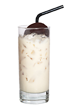 Cuba Con Leche - The Cuba Con Leche is made from light rum, cream liqueur (aka Heather Cream), Frangelico and milk, and served in a highball glass.
