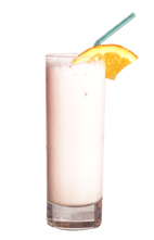 Hannas Rose - The Hannas Rose drink is made from Tequila Rose, creme de bananes, Licor 43 and cold milk, and served in a highball glass.