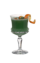 Jameson St. Patricks Day - The Jameson St. Patricks Day cocktail is made from Irish whiskey (aka Jameson), peach liqueur, blue curacao and orange juice, and served in a cocktail glass.