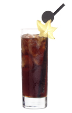 Bourbon & Cola - The Bourbon & Cola drink is made from bourbon and cola, and served in a highball glass.