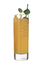 Loundberg - The Loundberg drink is made from whiskey, orange juice and pear soda, and served in a highball glass.