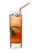 Manana - The Manana drink is made from rum, Passoa, Galliano, lime and lemon-lime soda, and served in a highball glass.
