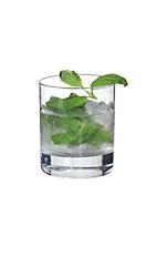 Mojito Lowball - The Mojito Lowball drink is made from light rum, club soda, mint, lime juice and sugar syrup, and served in an old-fashioned glass.