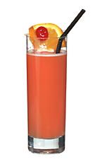San Francisco - The San Francisco drink is made from vodka, creme de bananes, grenadine and orange juice, and served in a highball glass.