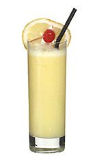 Spanish Bomb - The Spanish Bomb drink is made from vodka, Licor 43, orange juice and milk, and served in a highball glass.