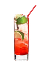 Vanilla Lime - The Vanilla Lime drink is made from vanilla vodka, grenadine, cider and lime, and served in a highball glass.
