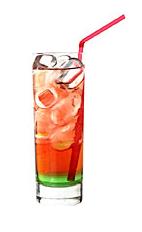 Vectra - The Vectra drink is made from vodka, Midori Melon Liqueur, lemon-lime soda and cranberry juice, and served in a highball glass.