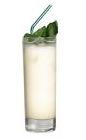 The 43 drink is made from Licor 43 and milk, and served in a highball glass.