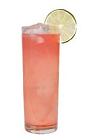 The Amazon Dreams drink is made from VeeV Acai Spirit and guanabana juice, and served in a chilled collins glass.