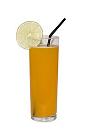 The Apricot Summer drink is made from VeeV Acai Spirit and apricot nectar, and served in a chilled collins glass.