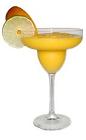 The Bahama Christmas drink is made from rum, creme de bananes and mango fruit, and served in a chilled margarita glass.