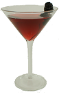 The Blackberry Martini is made from Absolut Kurant Vodka and Crème de Mure, and served in a chilled cocktail glass.