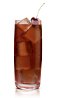 The Chocolat Kokonut Coke drink is made from Stoli Chocolat Kokonut vodka and Coke, and served in a highball glass.